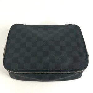 LOUIS VUITTON N40182 Damier Graphite Cuberangemon MM Travel Case Pouch